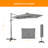 Ronnett 120'' x 96'' Rectangular Lighted Cantilever Umbrella-361302564