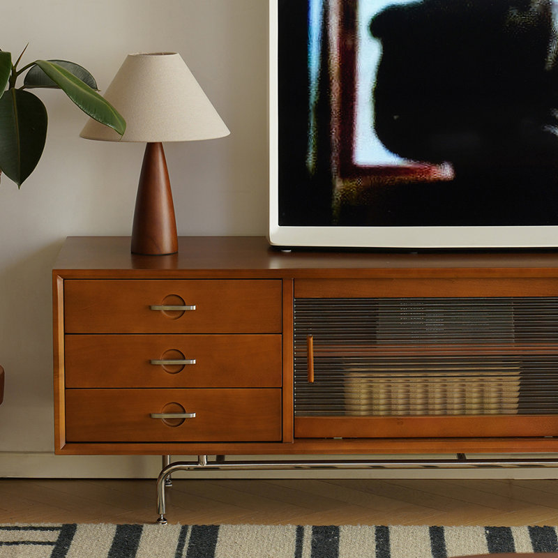 Meuble télé rétro en bois massif