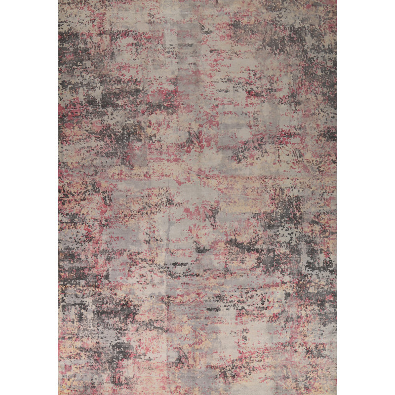 Tapis contemporain contemporain abstrait 9 x 12