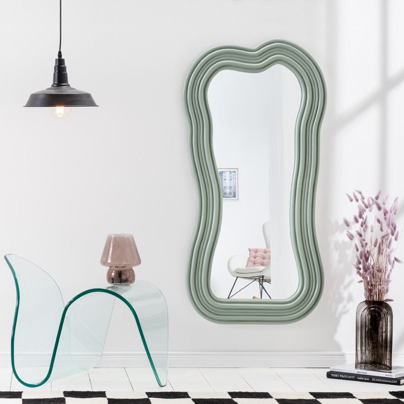 Carwin Convex Wall Mirror, Green