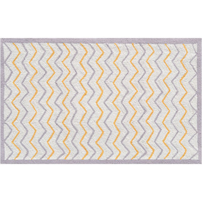 Hand Hooked Chevron Rug