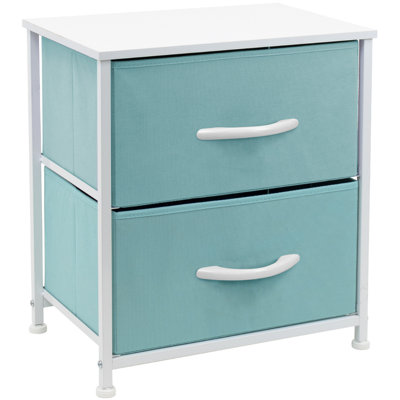 Commode 2 tiroirs - turquoise