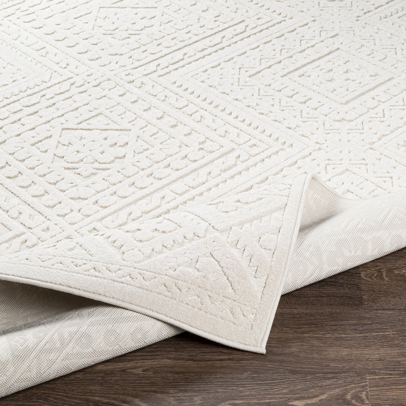 Euramo Boho Cream Area Rug, Rectangle 200 x 275cm