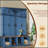 Farmhouse Hall Tree with Hidden Hooks, Walnut Seating Bench, and Shoe Cabinet for Entryway and Living Room, Blue-1384618600