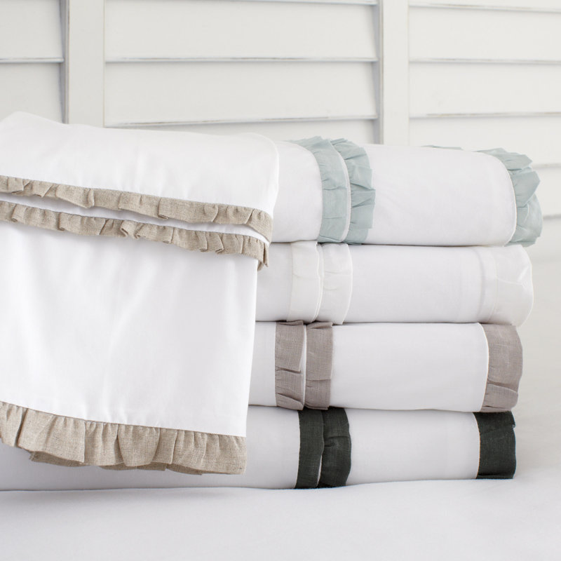 Ensemble de draps rayés De Soto, Bleu acier, Double