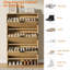 Armoire à chaussures pour le vestibule, armoire à chaussures cannelée avec 3 portes à tiroir rabattable, support caché de 32 po de largeur pour le couloir-130107275
