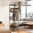 Industrial 4-Tier Corner Coat Rack with Shoe Storage