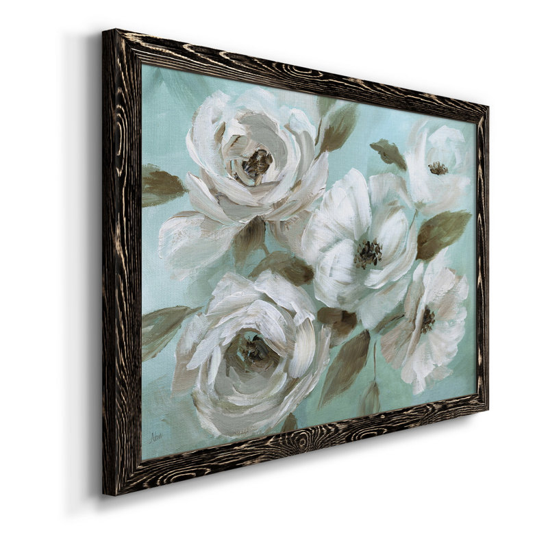 Jade Garden - Peinture sur toile encadrée, H 37,5 po x l 27,5 po x P 1,5 po, Toile encadrée noire