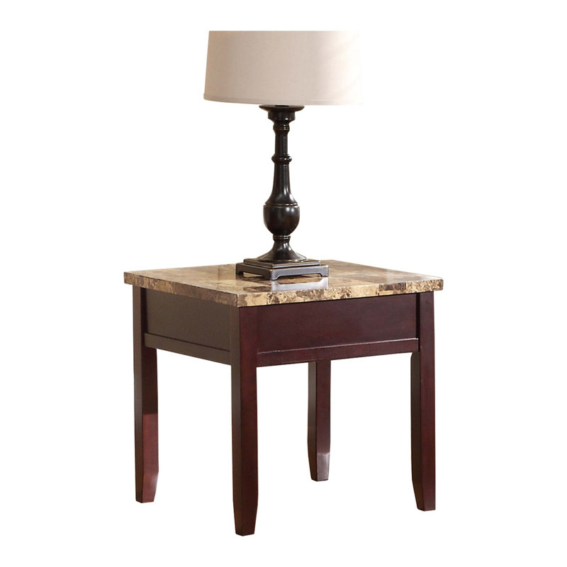 Table d'appoint 1 pièce en cerisier foncé