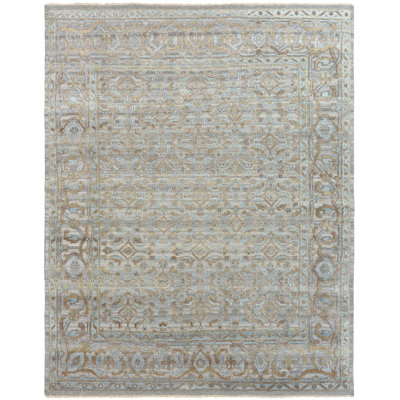 Thompsons Wool Oriental Area Rug in Blue