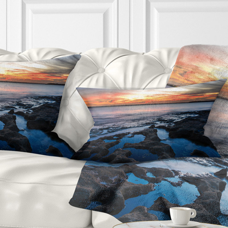 Coussin imprimé «Beautiful Waters» en Australie, 12 po x 20 po, Coussin lombaire