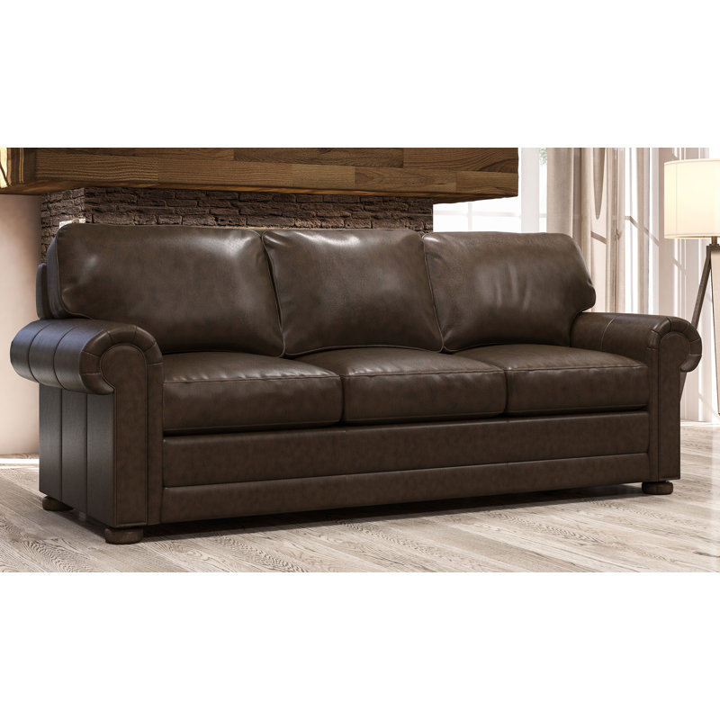 Starisha 2 - Piece Leather Living Room Set, Chestnut Genuine Leather