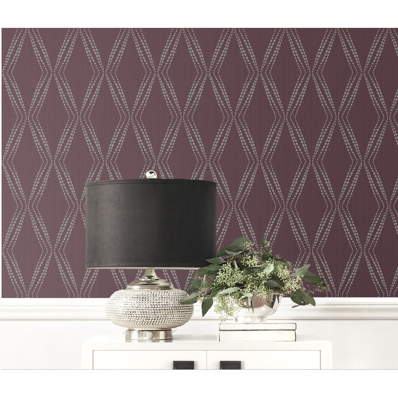 Atreau 10.05m x 53cm Wallpaper Roll, Purple
