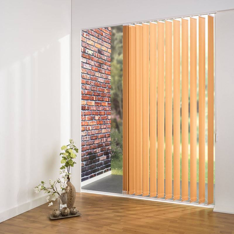 Blackout Vertical Blind, 180cm L x 100cm W, 12.7cm, Apricot