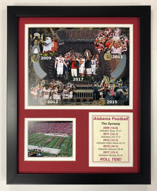 « alabama dynasty football, reproduction de photo encadrée », reproduction de photo encadrée, H 22,5 po x l 18,5 po