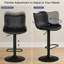Barabo Swivel Upholstered Adjustable Height Counter Stool-1169959982