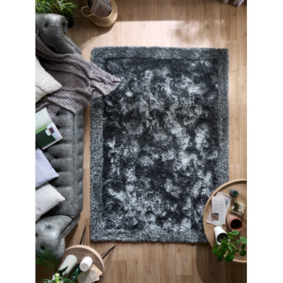Behensky Rectangle Hand Tufted Shaggy Area Rug
