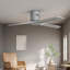 Ventilateur de plafond encastré 52 pouces DC 3 pales en bois sculpté, ventilateur silencieux, télécommande réversible sans lumière