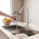 CASAINC Single-Handle Pull-Down Kitchen Faucet Single Hole Faucet with Deck Plate