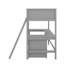 Lit mezzanine simple avec tablettes et bureau-850705730