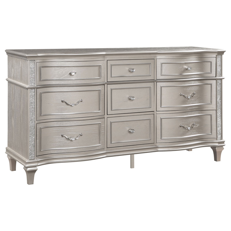 Commode et commode en chêne argenté, rangement polyvalent pour chambre à coucher / salon