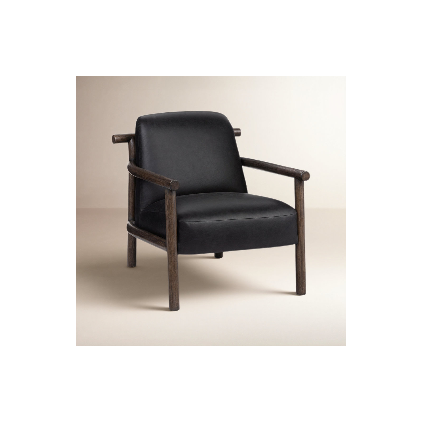 Azoria Genuine Leather Accent Chair
