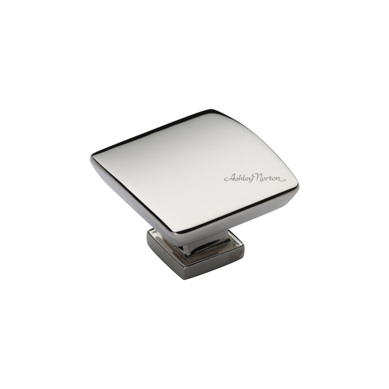 Hudson Square Knob, Polished Nickel, 1"