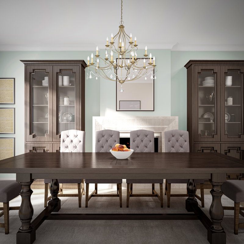 Abdel-Rahman 20 - Light Dimmable Chandelier, Antique Silver Leaf