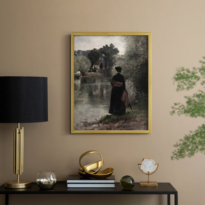 Impression de portrait rétro vintage Lxxxvii, reproduction encadrée - bois massif