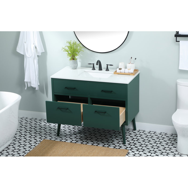 Ensemble de meuble-lavabo simple 42 po Steinfeldt, Vert