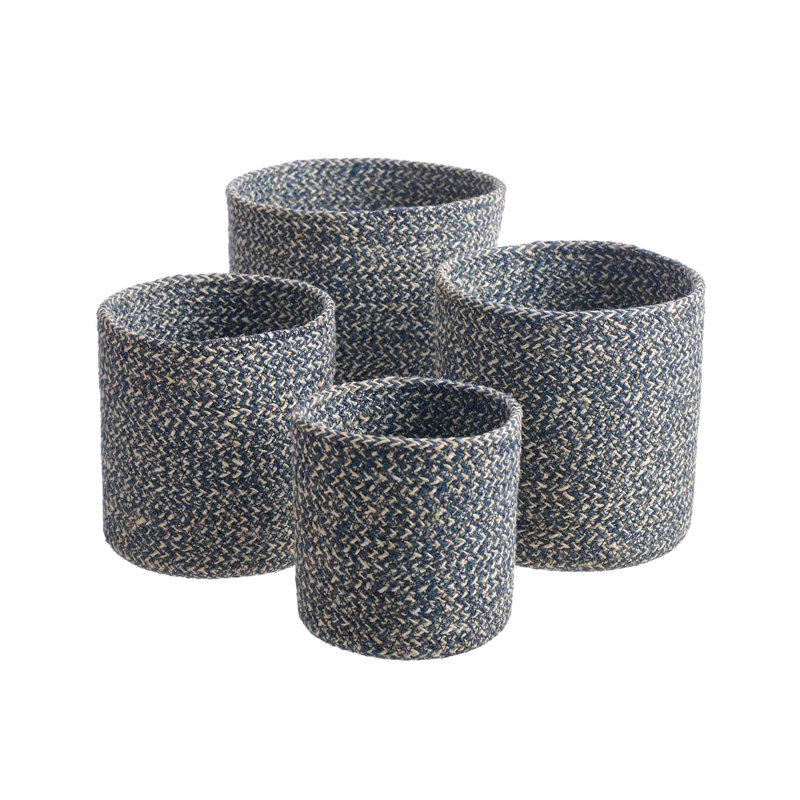Gracie Oaks Berkey Fabric Basket, Indigo