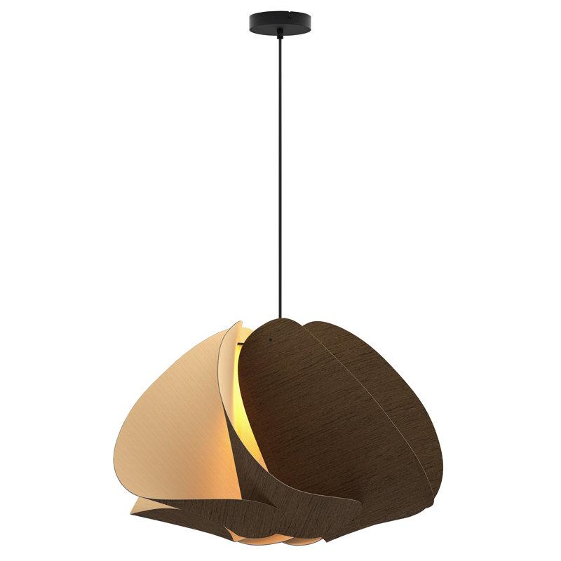 Luminaire suspendu Matilda, Ébène, H 15,8 po x l 26,8 po x P 26,8 po
