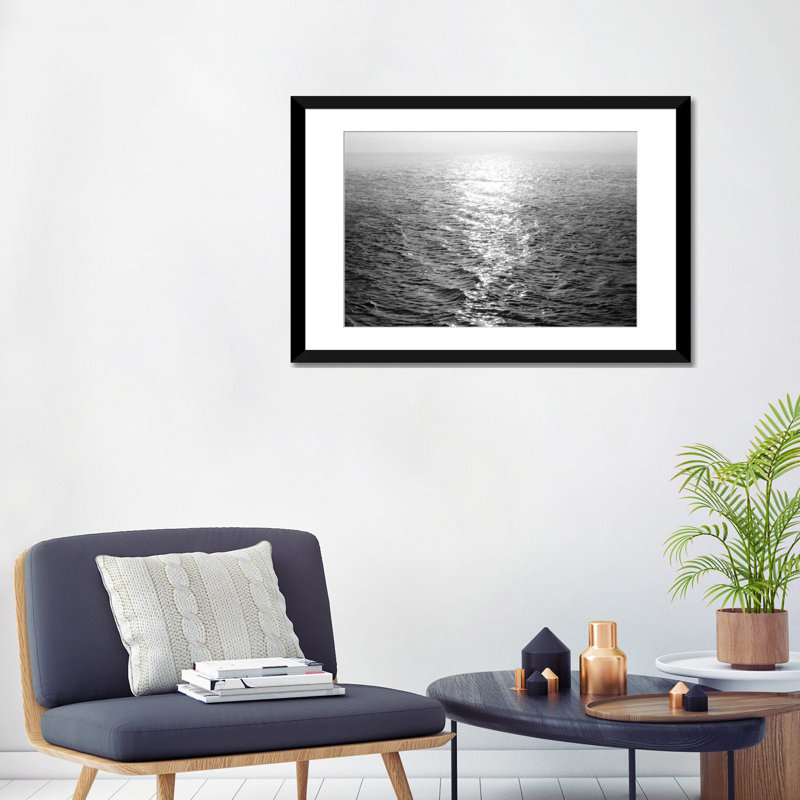 Open Sea III by Maggie Olsen - Gallery-Wrapped Canvas Giclée, 18" H x 26" W x 1.5" D, Black Framed Canvas, White