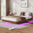 Floating Bed Frame with LED Lights-1838809766-1838809769