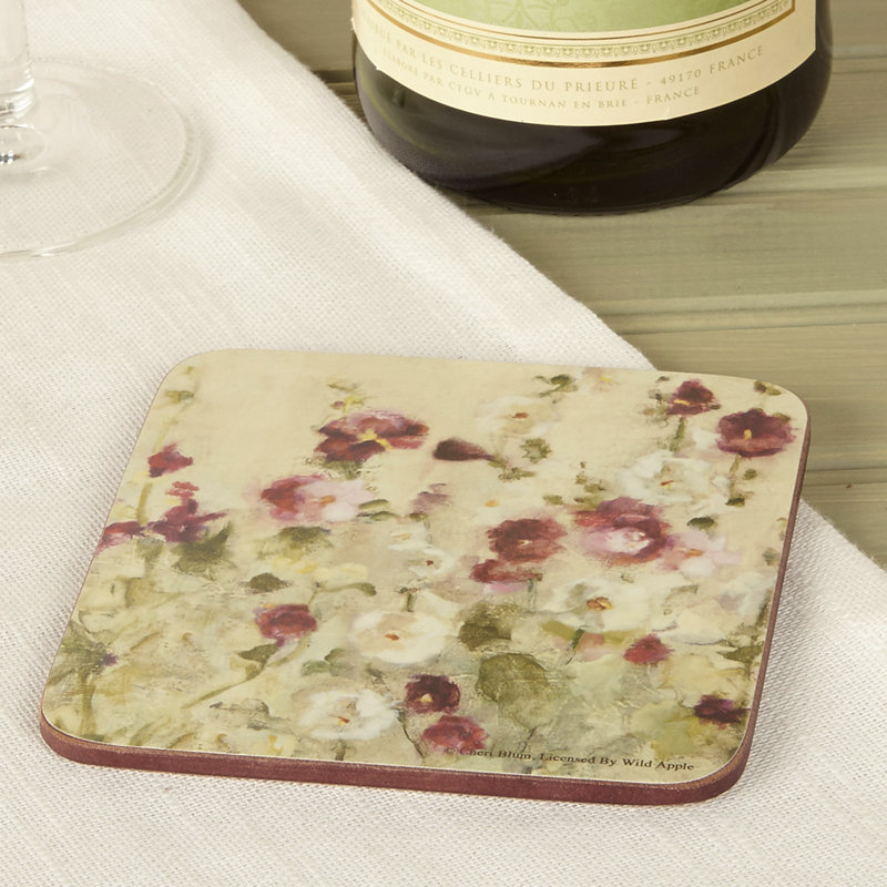 Wild Field Poppies Cork 6 Piece Coaster Set