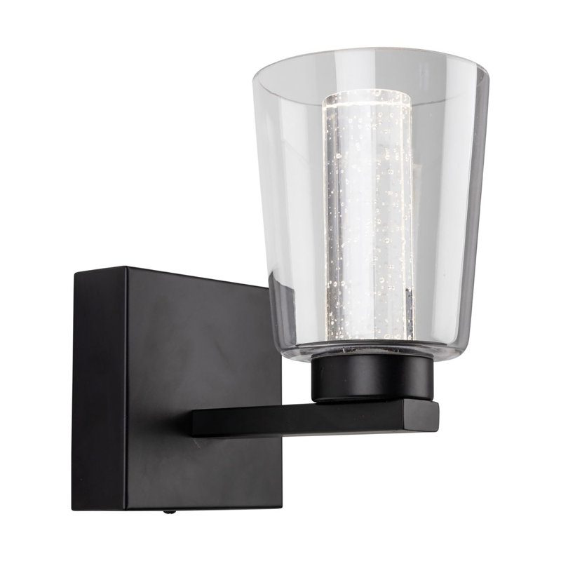 Dalton - 1-Light Bathroom Sconce -, Black