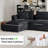 93.7'' L-shaped Chenille Upholstered Sectional Sofa With Left-facing Chaise And Built-in Wooden Storage Compartment-267345121