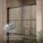 Elate Tall Sliding Shower Door, 75-1/2-In H X 44-1/4 - 47-5/8-In W, With Heavy 5/16-In Thick Frosted Glass With Rectangular Grille Pattern-55920897