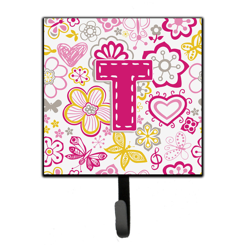 Crochet mural fleurs et papillons, T