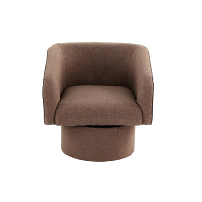 Fabric Swivel Chair In Coffee - Versatile Office Furniture Upholstered Rocking Soothing Seating