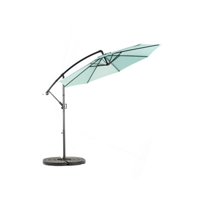 Best Choice Products 10Ft Offset Hanging Market Patio Umbrella W/Easy Tilt Adjustment, Polyester Shade, 8 Ribs For Backyard, Poolside (No Base)