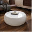 Table basse luxueuse en cuir léger en forme de tambour pour meubles de salon modernes
