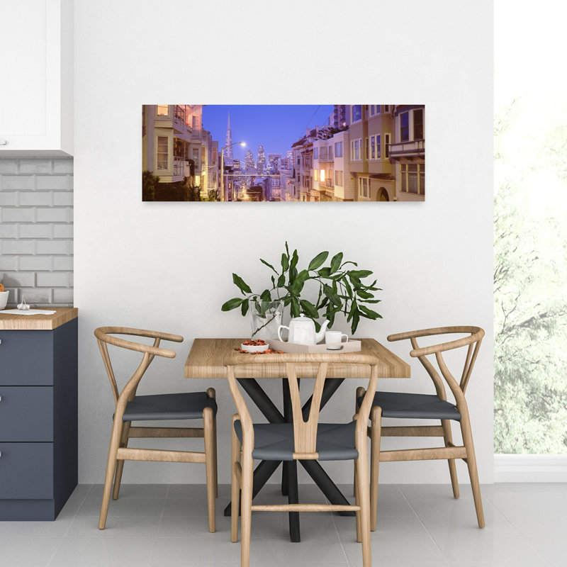 San Francisco, CA, architecture contemporaine abstraite, art mural, H 12 po x l 36 po