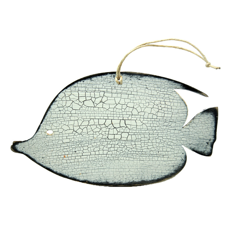 Ornement en bois rustique ange fish