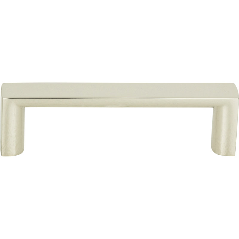 Polished Nickel Modern Bar Pull with Mounting Hardware