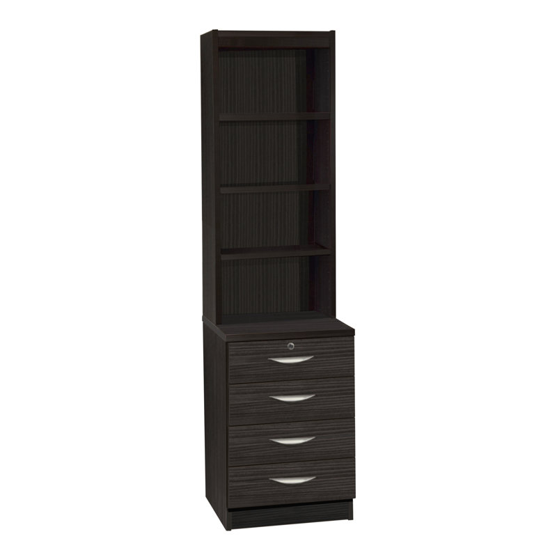 Mildura 48cm Wide 4 -Drawer File Cabinet, Black Havana