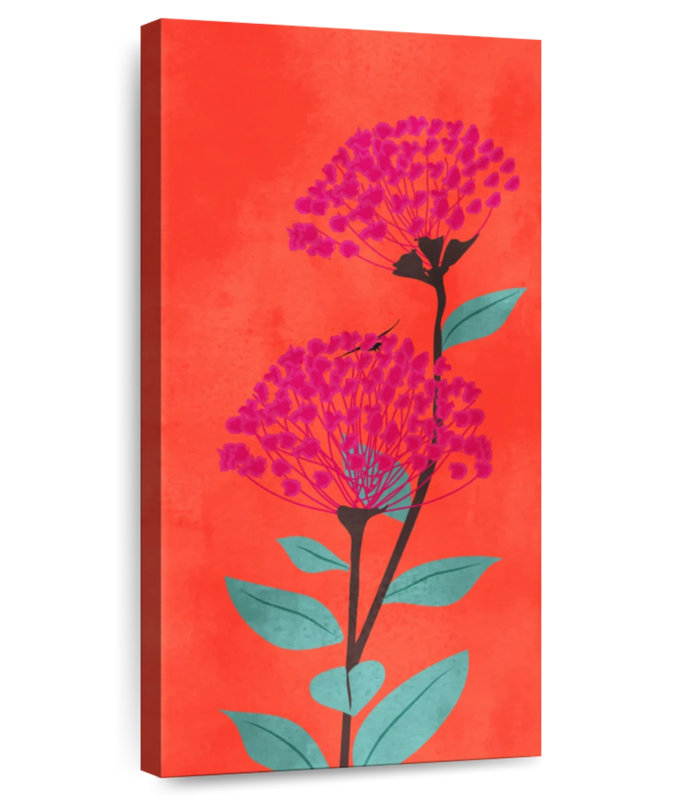 Tropical Flower Sunset, 42" H x 21" W