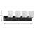 4-Light Brushed Nickel Bath Vanity Light with Etched Glass Shades-692937638