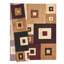 Tapis rouge à motif géométrique Kakarla-1428441251
