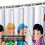 Rideau de douche avec 12 crochets Happy Kids-401694519